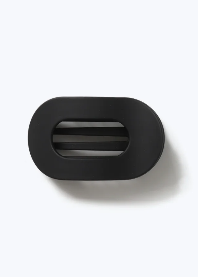 Muse Black Matte Oval Flat Claw Clip