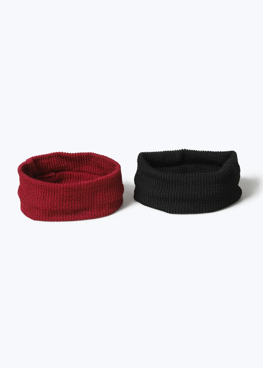 2 Pack Muse Black/Red Waffle Headband - One Size Image 2