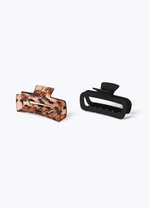 Muse 2 Pack Multi Large Hair Claw Clips - One Size Image 2