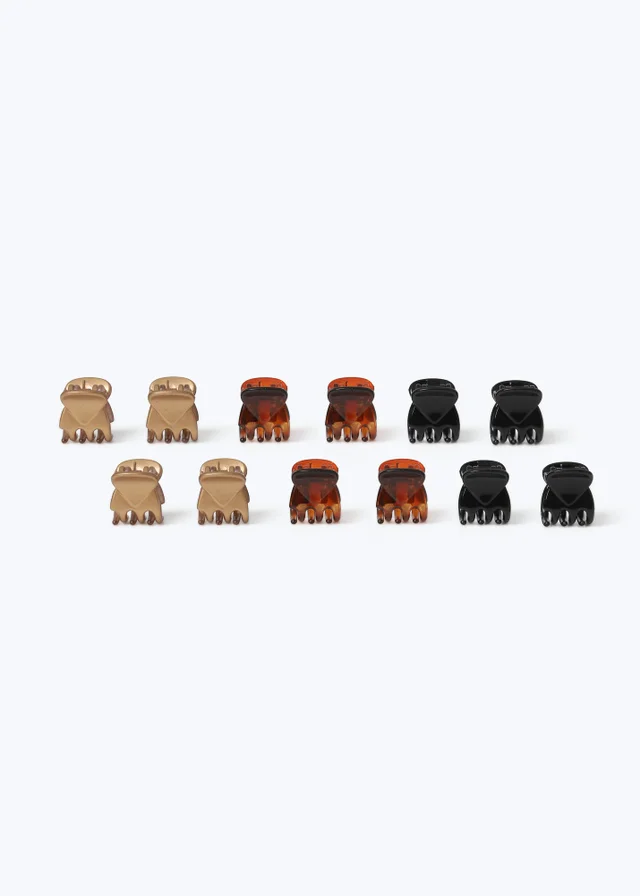 Muse 12 Pack Light Brown Mini Claw Clips