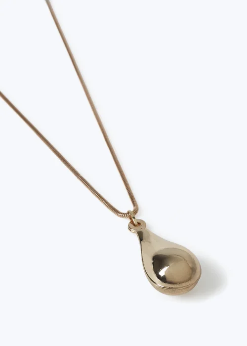 Muse Gold Teardrop Long Pendant Necklace - One Size Image 2