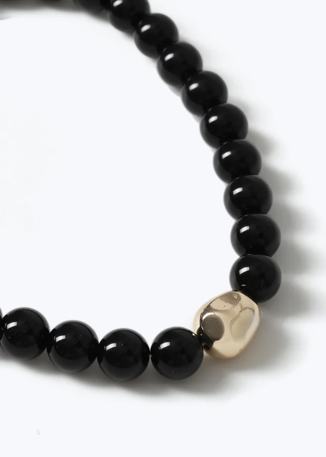 Muse Black Pearl Ball Necklace
