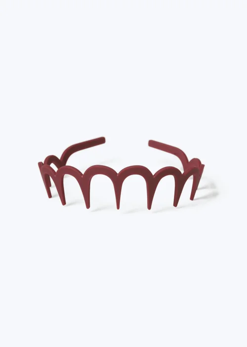 Muse Burgundy Zig Zag Headband - One Size Image 2