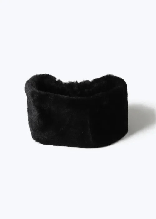 Muse Black Fur Headband - One Size Image 2