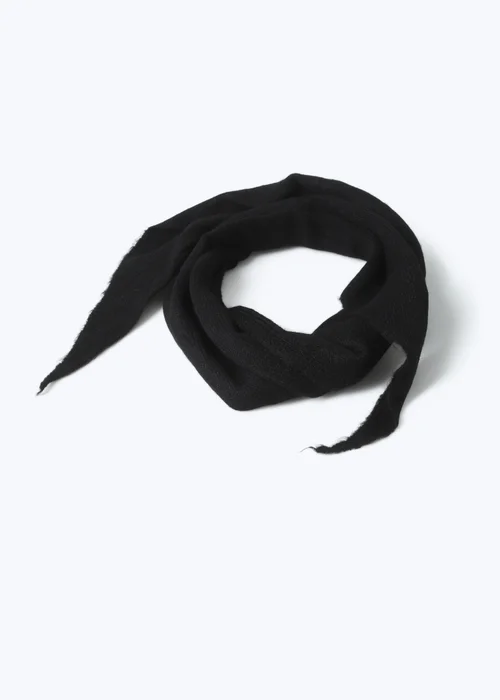 Muse Black Knitted Triangle Scarf - One Size Image 2