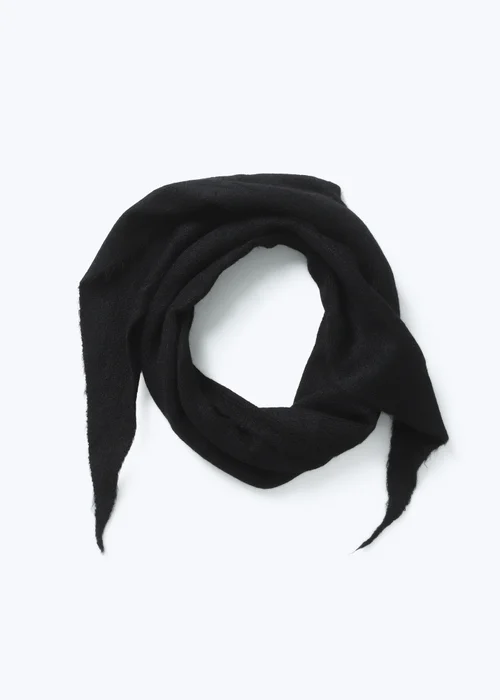 Muse Black Knitted Triangle Scarf - One Size Image 1