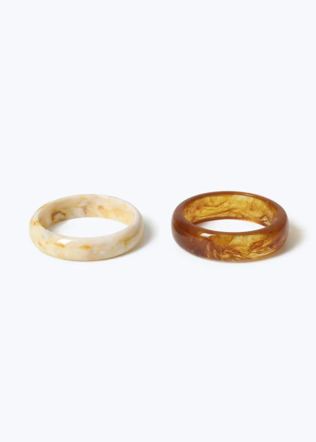 Muse 2 Pack Brown Resin Bangles