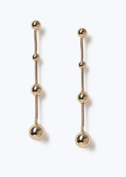 Muse Gold 4 Ball Mini Drop Earrings - One Size Image 1