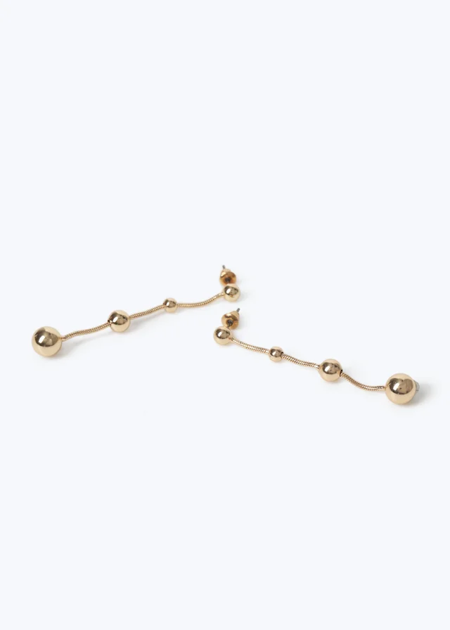 Muse Gold 4 Ball Mini Drop Earrings