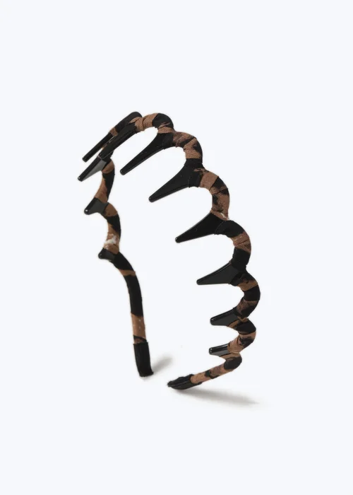 Muse Leopard Print Zig Zag Headband - One Size Image 2
