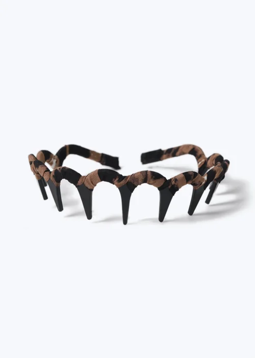 Muse Leopard Print Zig Zag Headband - One Size Image 1