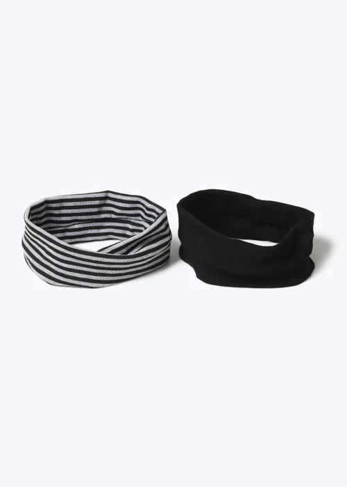 Grey/Black Stripe Headband - One Size Image 2