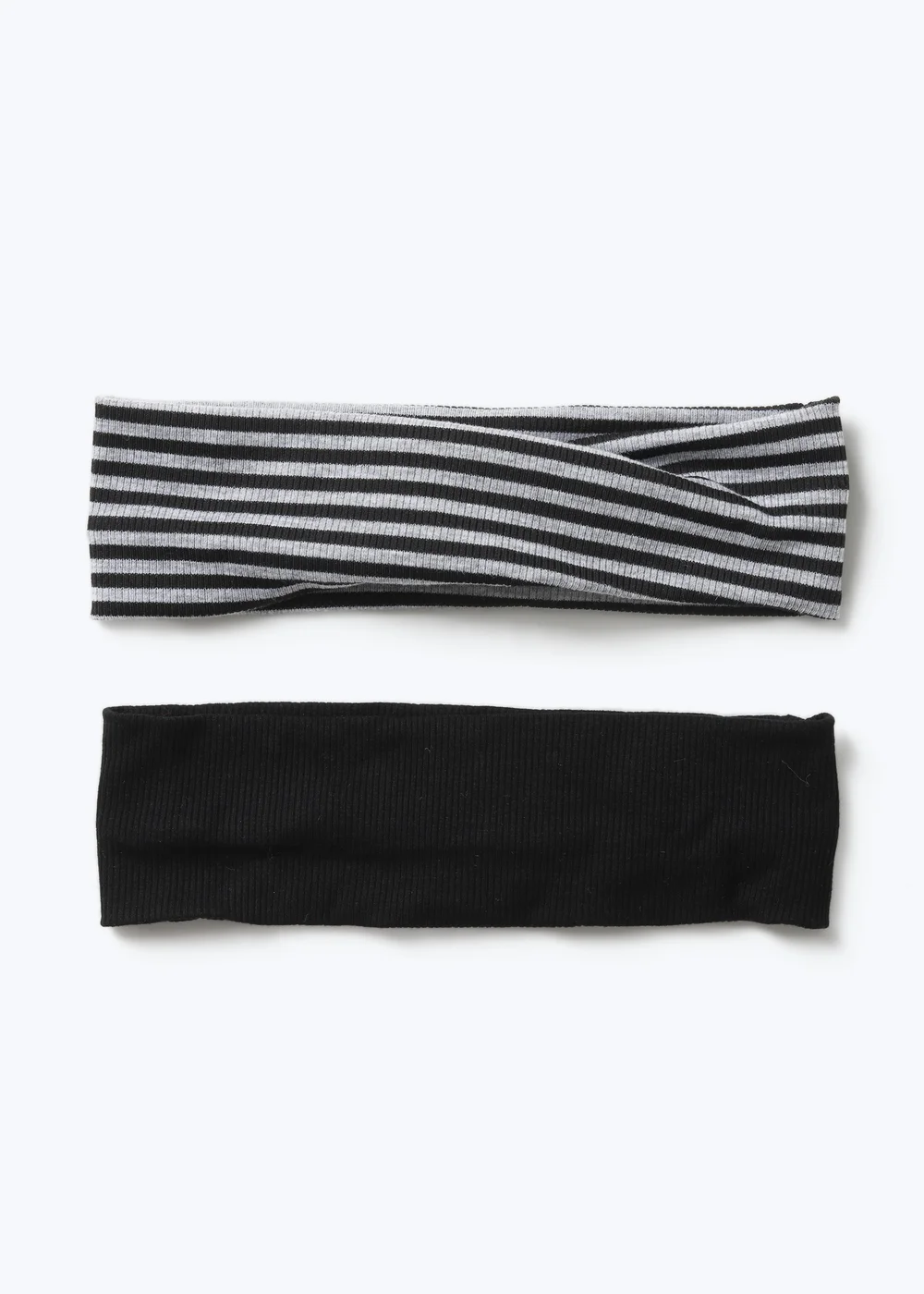 Grey/Black Stripe Headband - One Size Image 1