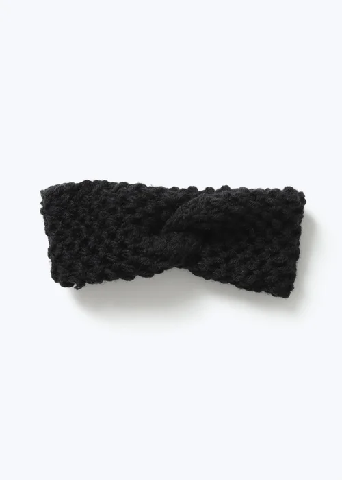 Muse Black Cosy Knitted Bandeau - One Size Image 1