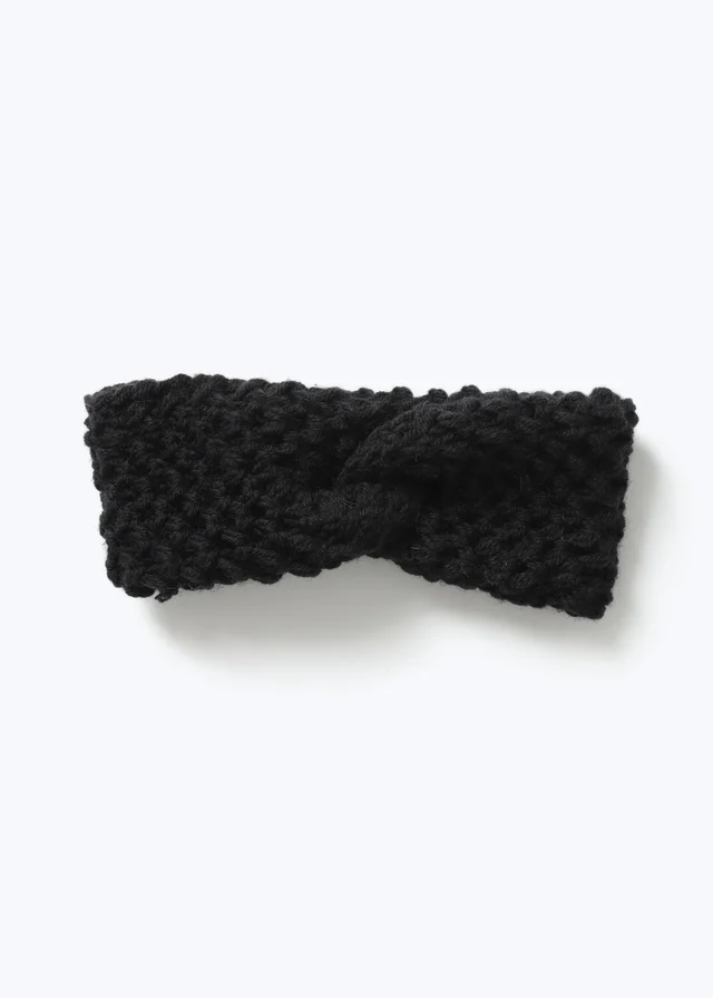 Muse Black Cosy Knitted Bandeau