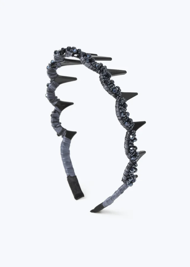 Muse Navy Beaded Headband