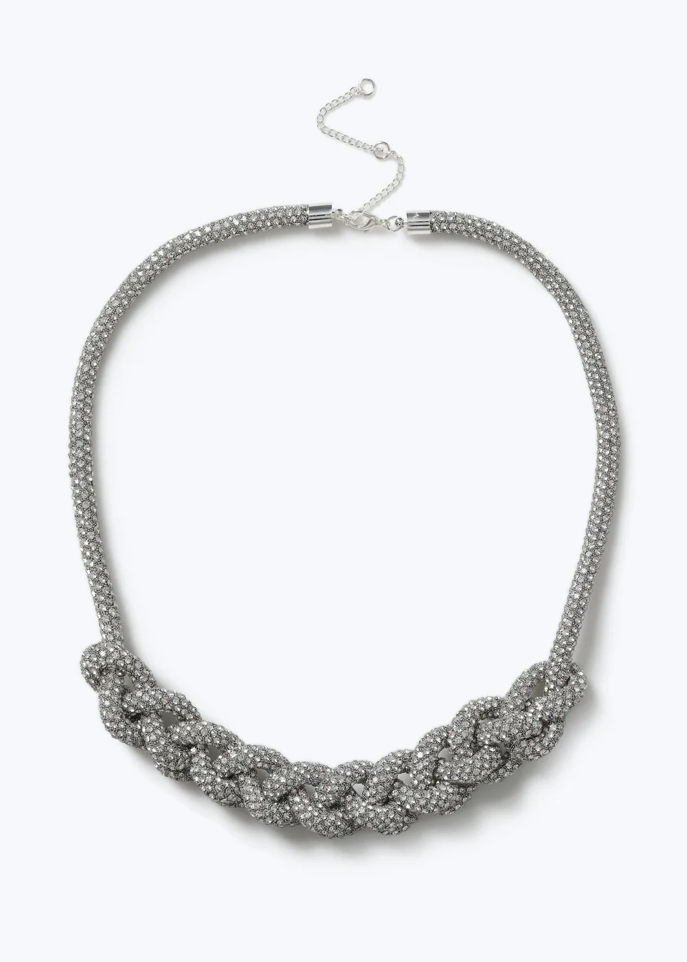 Muse Silver Jelly Knot Statement Necklace - One Size Image 1