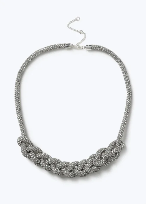 Muse Silver Jelly Knot Statement Necklace - One Size Image 1