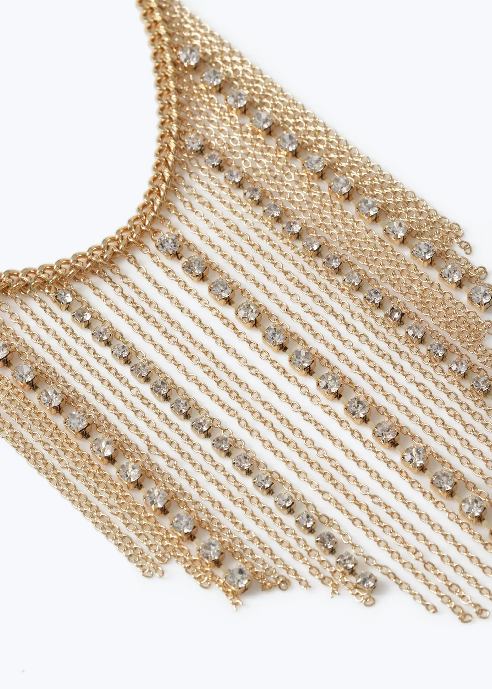 Muse Gold Fringe Cupchain Statement Necklace - One Size Image 2