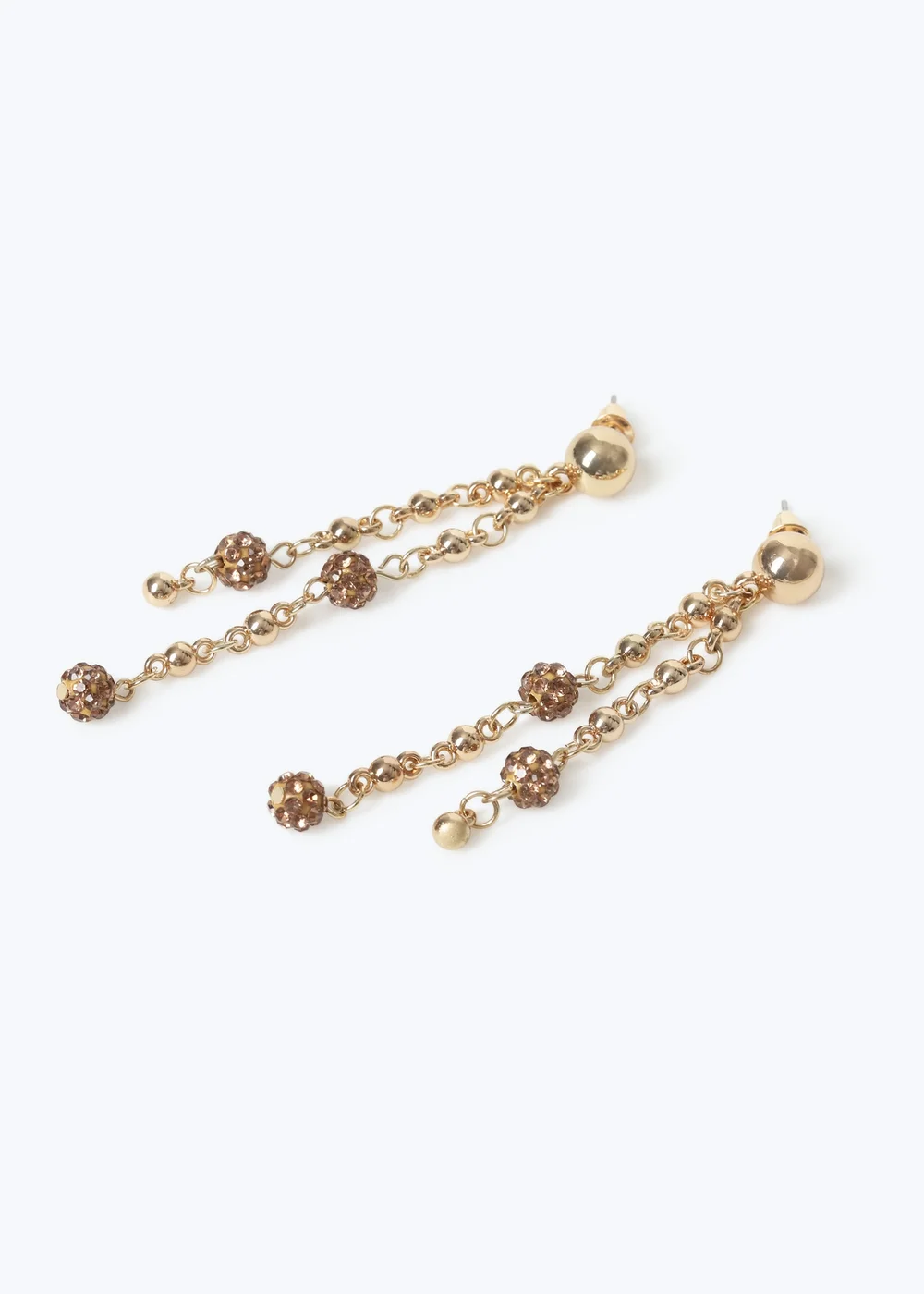 Muse Gold Shambala Ball Chain Drop Earrings - One Size Image 2