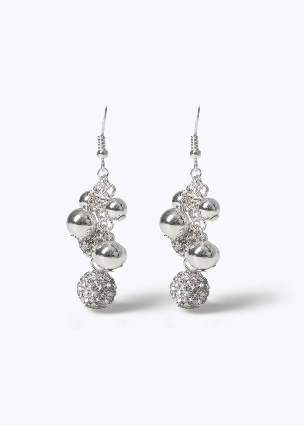 Muse Silver Shambala Ball Fishhook Earring - One Size Image 1