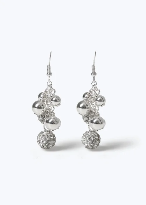Muse Silver Shambala Ball Fishhook Earring - One Size Image 1