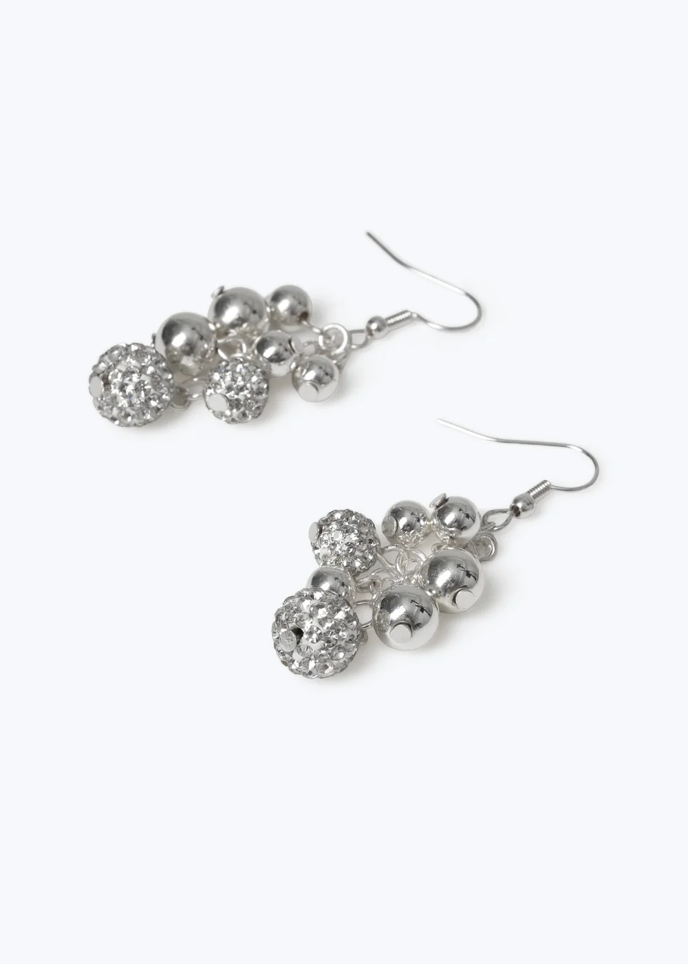 Muse Silver Shambala Ball Fishhook Earring - One Size Image 2