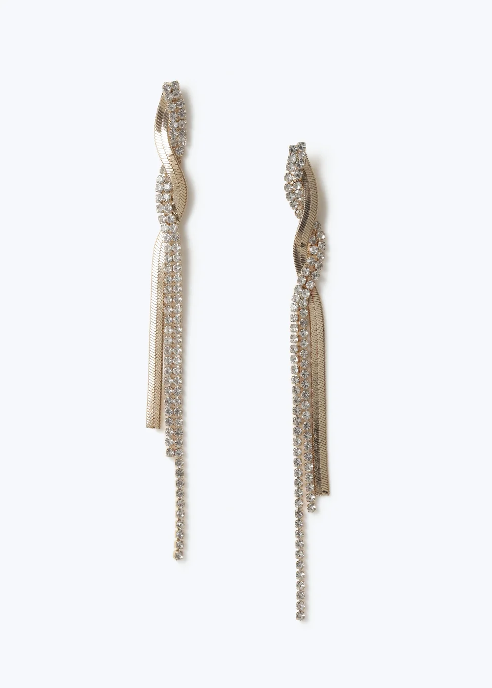 Muse Gold Snake Twist Drop Earrings - One Size Image 1