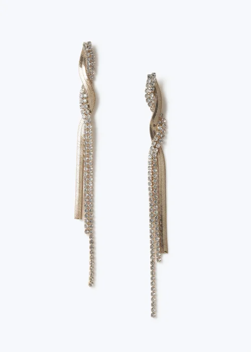 Muse Gold Snake Twist Drop Earrings - One Size Image 1