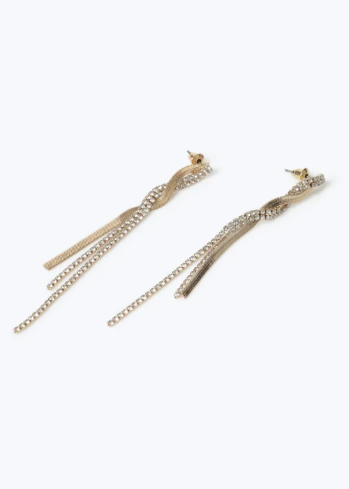 Muse Gold Snake Twist Drop Earrings - One Size Image 2