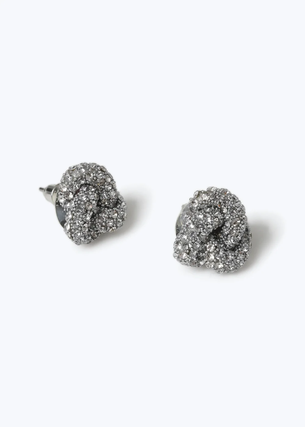 Muse Silver Jelly Knot Stud Earrings - One Size Image 2