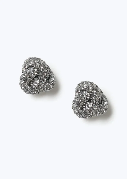 Muse Silver Jelly Knot Stud Earrings - One Size Image 1
