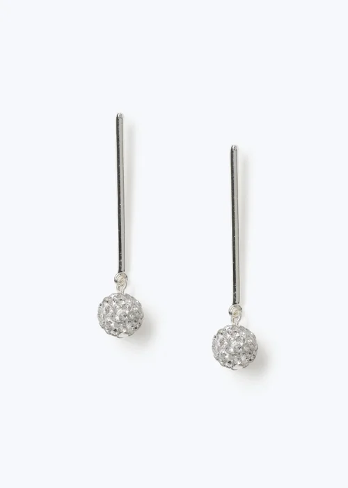 Muse Silver Shambala Stick Drop Earrings - One Size Image 1