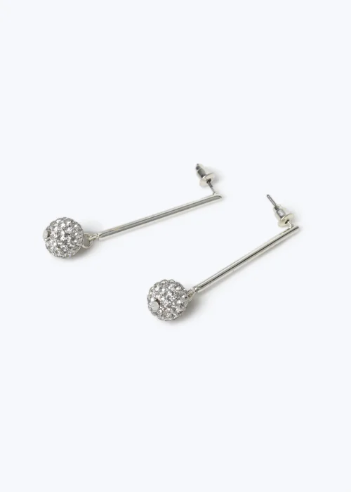 Muse Silver Shambala Stick Drop Earrings - One Size Image 2