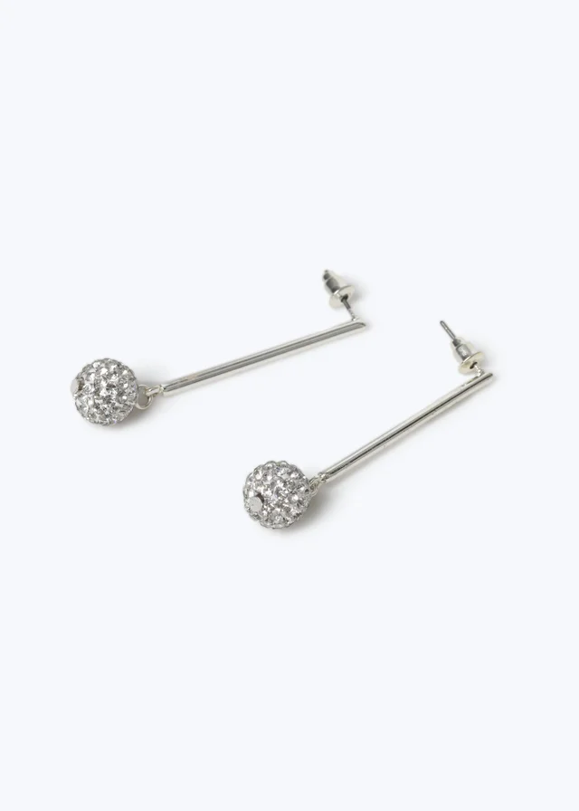 Muse Silver Shambala Stick Drop Earrings