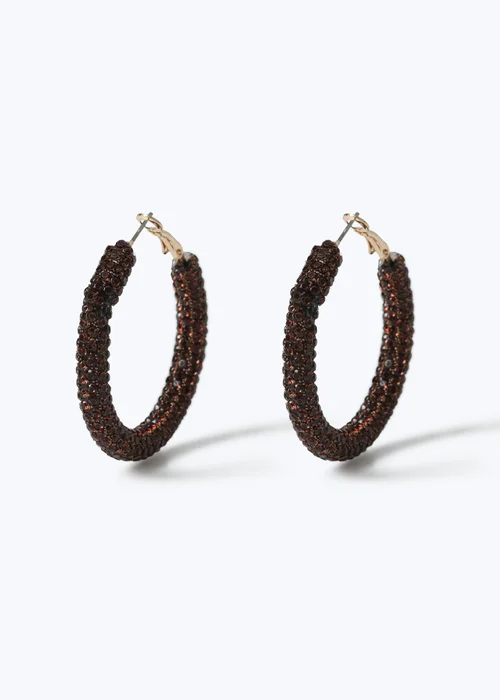Muse Chocolate Jelly Hoop Earrings - One Size Image 1