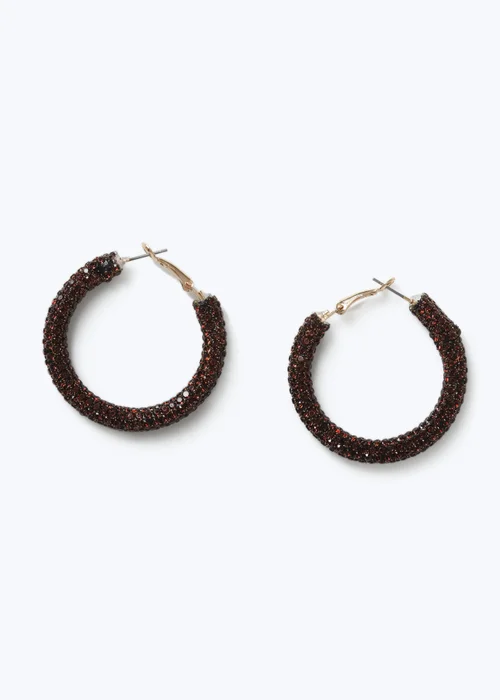 Muse Chocolate Jelly Hoop Earrings - One Size Image 2
