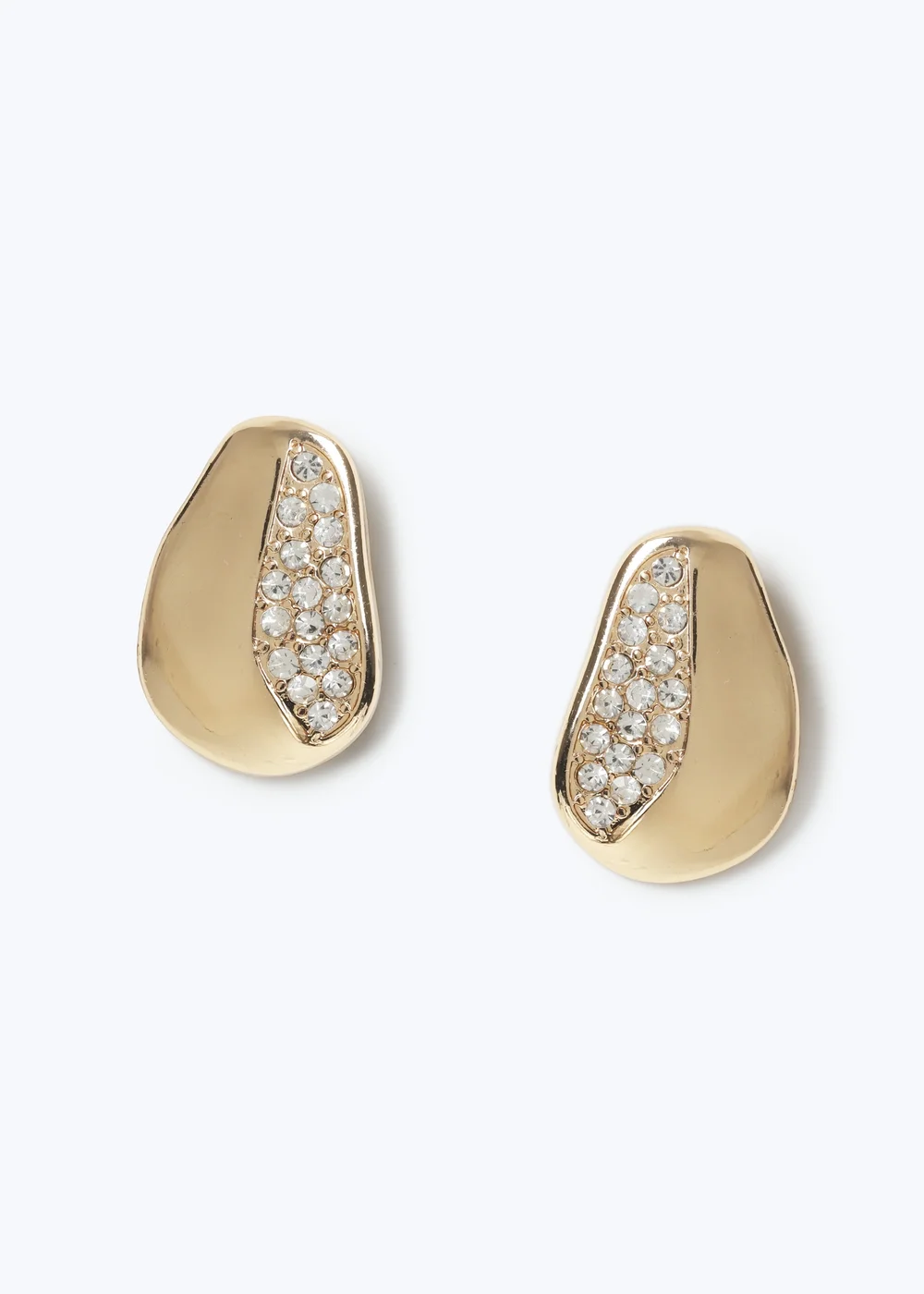 Muse Gold Mini Irregular Rhinestone Studs - One Size Image 1
