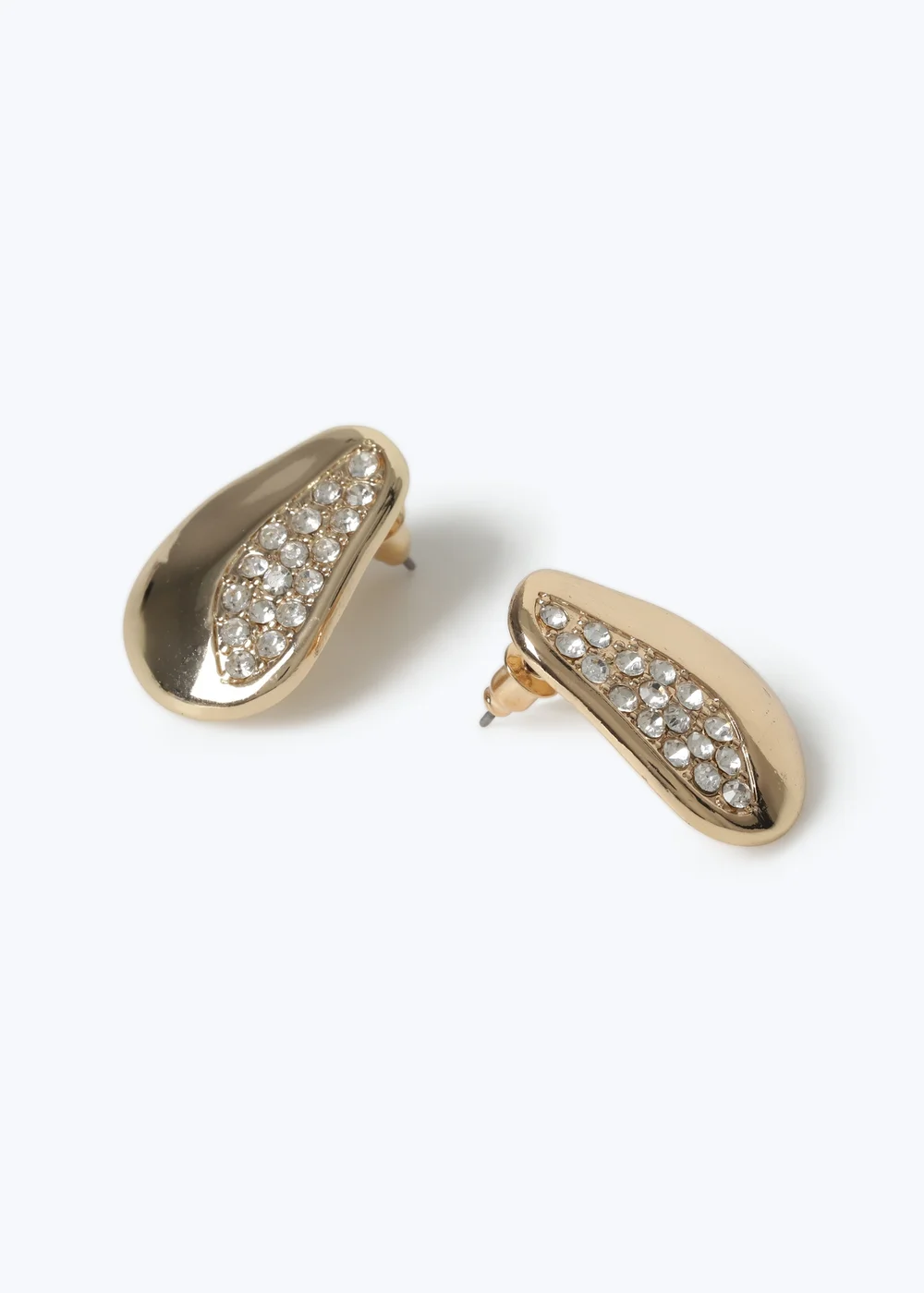 Muse Gold Mini Irregular Rhinestone Studs - One Size Image 2