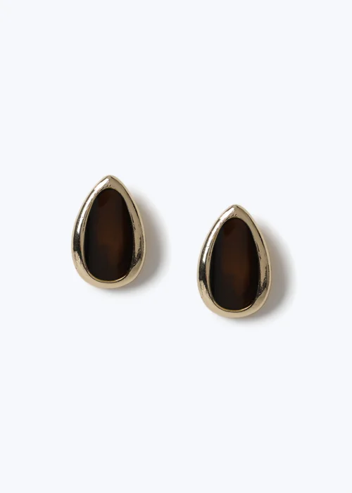 Muse Bronze Oversized Stud Earrings - One Size Image 1