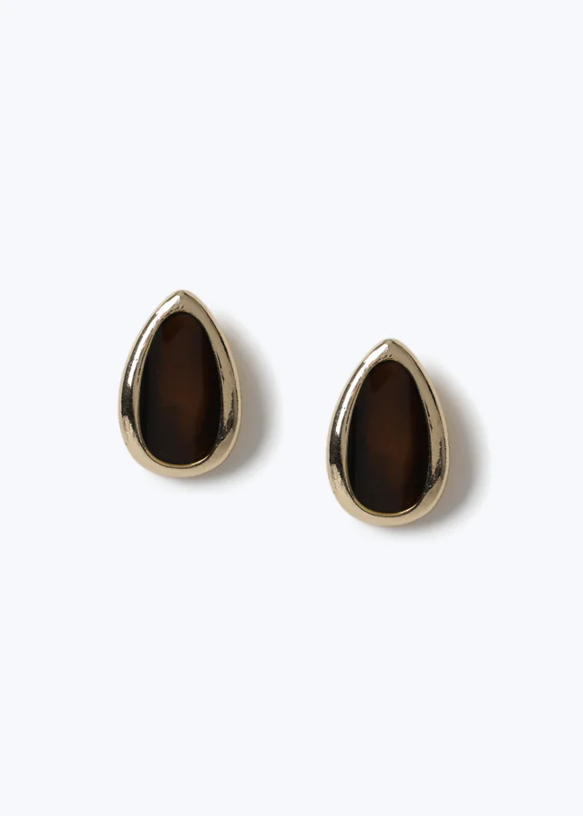 Muse Bronze Oversized Stud Earrings