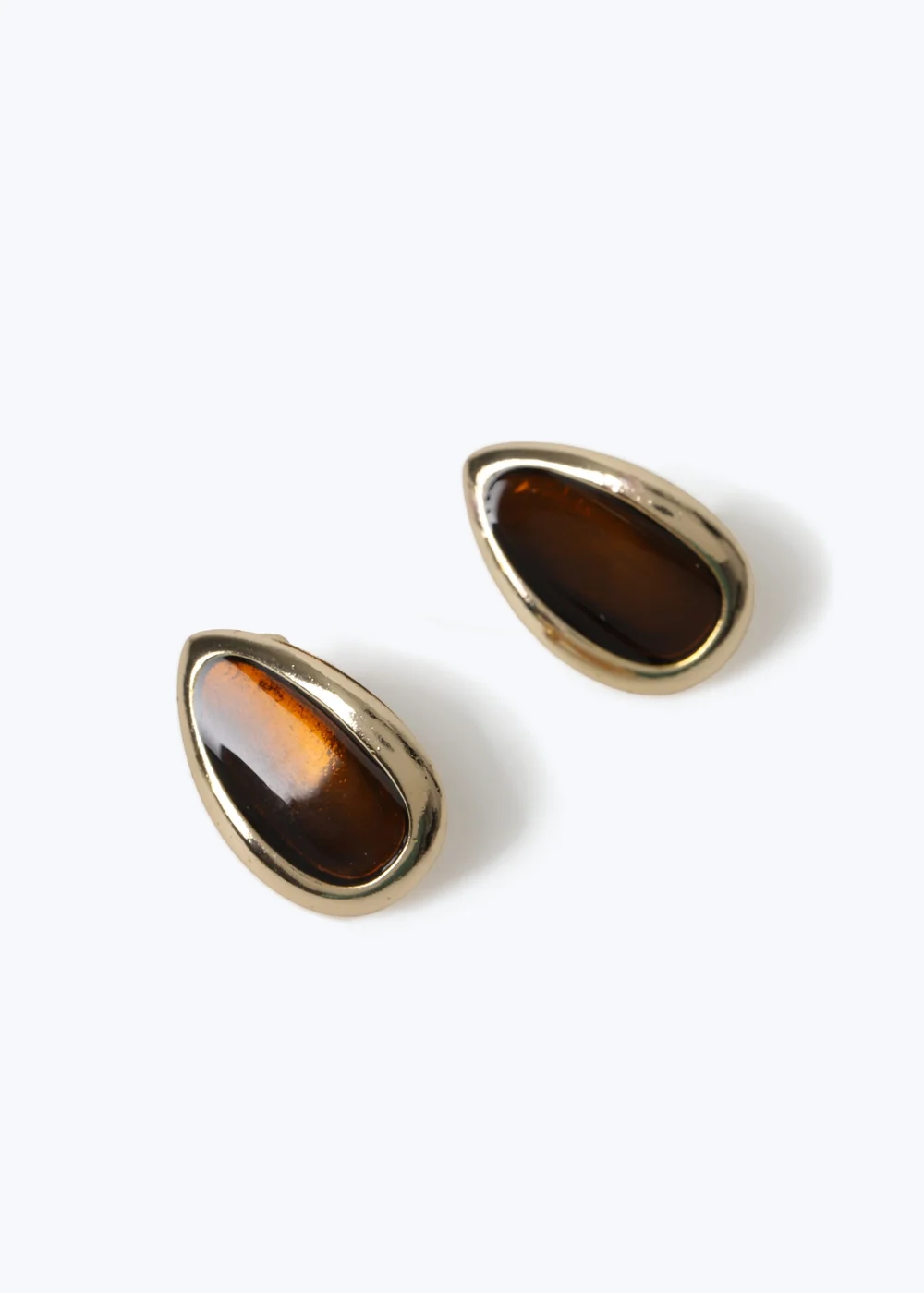 Muse Bronze Oversized Stud Earrings - One Size Image 2
