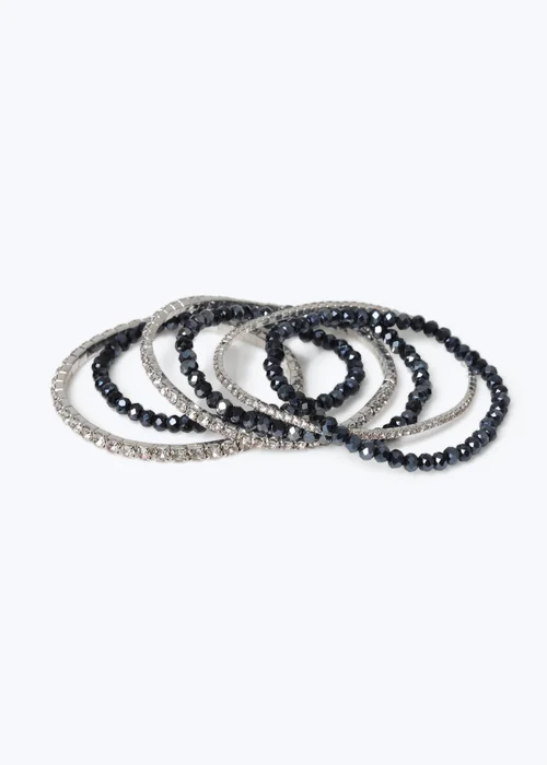 Muse Navy and Silver Cupchain Bracelet Multipack - One Size Image 2