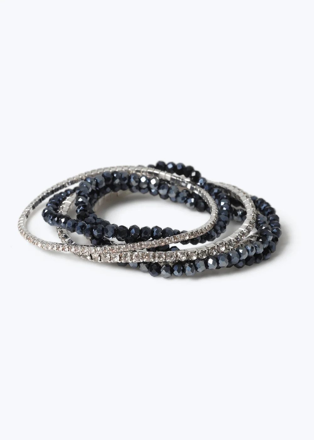Muse Navy and Silver Cupchain Bracelet Multipack - One Size Image 1