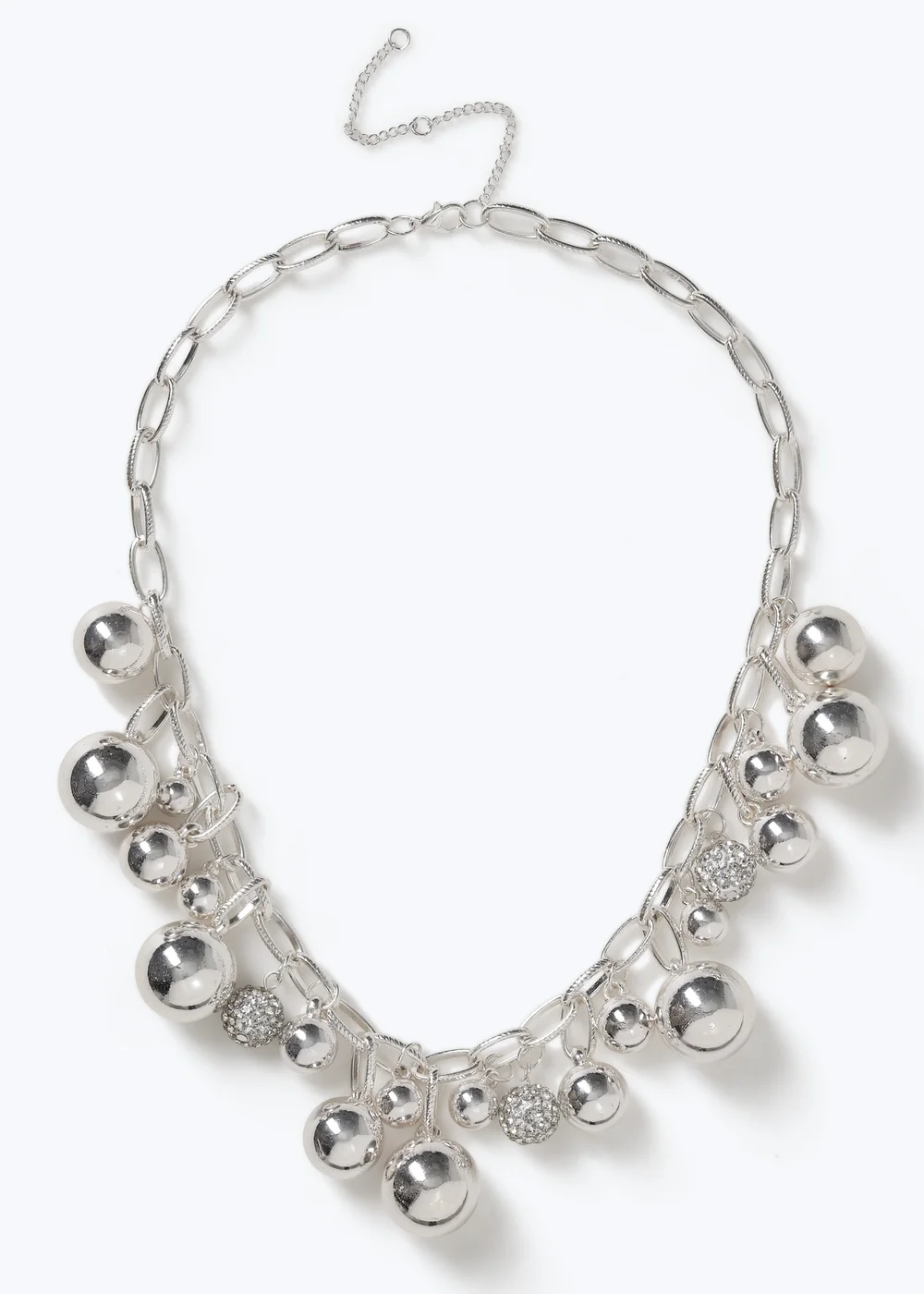 Muse Silver Shambala Ball Statement Necklace - One Size Image 1