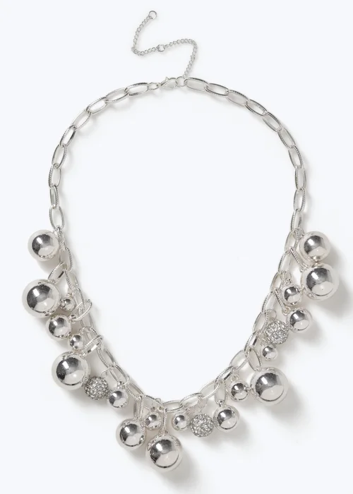 Muse Silver Shambala Ball Statement Necklace - One Size Image 1