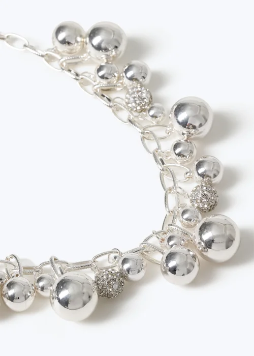 Muse Silver Shambala Ball Statement Necklace - One Size Image 2