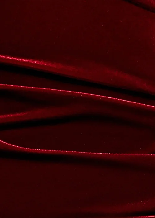 Goddiva Wine Velvet Off Shoulder Pleated A Line Maxi Dress - 18 Image 4