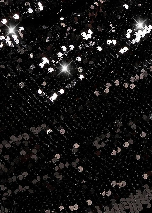 Goddiva Black Sequin Open Back Halter Neck Maxi Dress - 8 Image 4