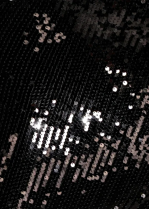Goddiva Black Sleeveless Square Neck Sequin Mermaid Maxi Dress - 8 Image 4